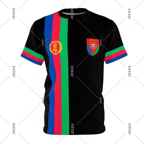 Africa Eritrea Football T Shirt Man Sport Run Breathable Short Sleeve T Shirts Eritrea Flag 3D Print