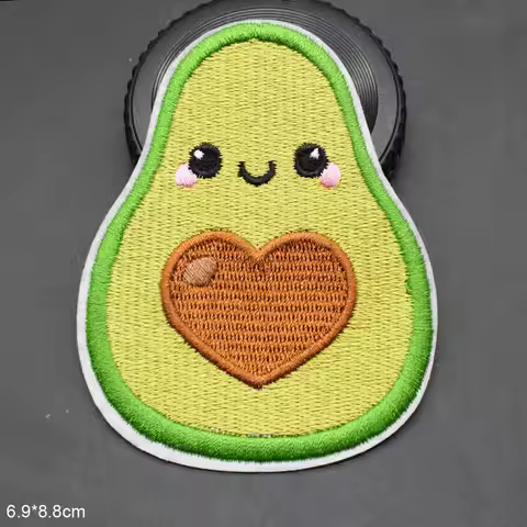 Lovely Romantic Heart Shape You Complete Me Avocado Iron On Patch Embroidered Embroidery Clothes Pat
