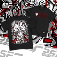 SEF Apparel Gear 5th Luffy Sun God Nika T-shirt Anime Gear 5