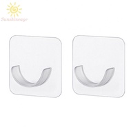 【SUNAGE】Shower Curtain Rod Holder No Drill Wall Mount Adjustable Grip Transparent Color【HOT Fashion】