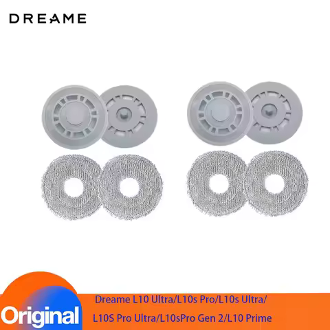 Original Light Grey Mop Pads with Holder for Dreame L10 Ultra,L10s Pro,L10s Ultra,L10s Pro Ultra,L10