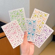 3D BUTTERFLY EYE FACE STICKER MAKE UP RHINESTONES JEWEL CONCERT MAKE UP CONCERT FACE MAKEUP - STRAWB