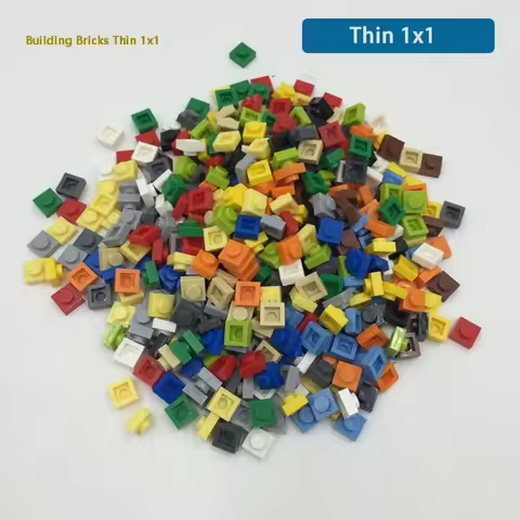200pcs/Bag 1x1 Think Bricks Compatible with 3024 DIY Pixel Art Remix Painting QR Code Building Block