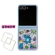 เคสโทรศัพท์ลายการ์ตูน Sulley เคสโทรศัพท์สร้อยข้อมือแม่เหล็กสำหรับ Samsung Galaxy Z Flip 5 6 Z Flip6 