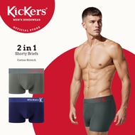 Kickers Cotton Stretch Men's Shorty Briefs -Assorted Colour (2 Pieces) K625-2S