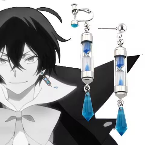 The Case Study of Vanitas no Karte Vanitas Cosplay Hourglass Earrings Blue Jewelry Gifts Accessories