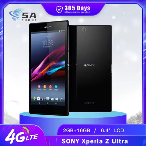 Original Sony Xperia Z Ultra C6833 4G Mobile Phone 16GB C6802 6.4'' IPS LCD 8MP+2MP Snapdragon 800 Q