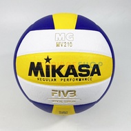 (ของแท้ 100%) วอลเลย์บอล Mikasa MV210 ลูกวอลเลย์บอล Size 5 หนังอัด PU ของแท้ มี มอก.