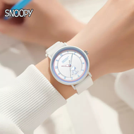 Snoopy สายรัดซิลิโคนนาฬิกาข้อมือนักเรียนง่ายและกลมอแฟลชั่น3ATM กันน้ำสไตล์คู่รักใช้ได้ทั้งชายและหญิง
