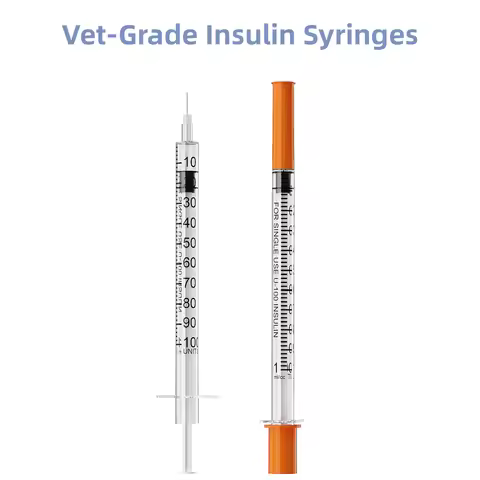 100pcs/box 1ml/1cc 31G 8mm insulin Syring With Needle Orange Cap,Sterilized individually packaged Sa