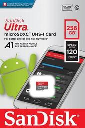 SanDisk A1 120MBs 256GB 256G Ultra microSD micro SD C10 記憶卡