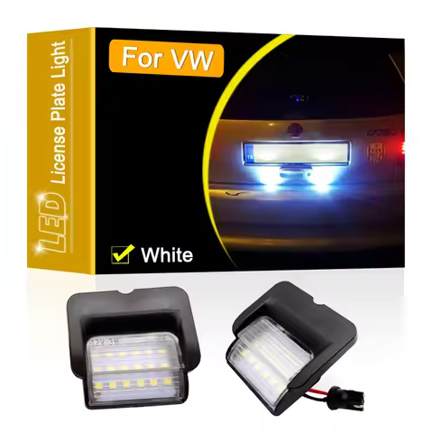 12V LED Number Plate Lamp For VW Polo 6N 1994 1995 1996 1997 1998 1999 White License Plate Light Ass