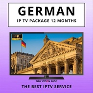 แพ็กเกจ 12 เดือน German IPTV: สตรีมมิ่งทีวีระดับพรีเมียม พร้อมรายการสดและในคุณภาพ HD/4K เพลิดเพลินกั