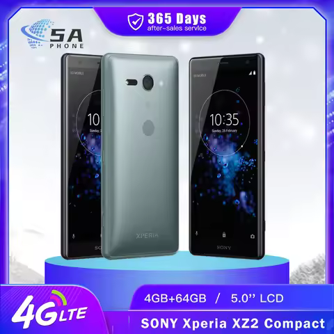 Sony Xperia XZ2 Compact SO-05K H8314 H8324 4G Mobile Phone NFC 4GB+64GB 5.0'' 19MP Snapdragon 845 Oc