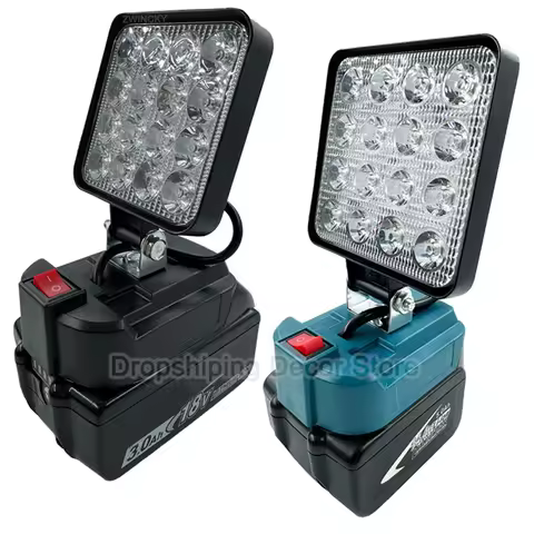 For Makita 14.4V 18V Li-ion Battery BL1830 BL1850 LED Light 3In Portable Cordless Emergency Flood La