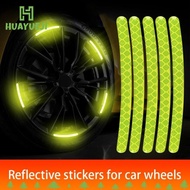 HUAYUEJI 20pcs Tire Rim Reflective Strips, Luminous Motorcycle Bicycle Reflective Sticker, Household Colorful Luminous Stickers Creative Decoration Reflective Stripe Tape