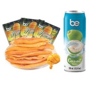 be - 泰國純芒果乾 (100g x 3包) (此日期前最佳: 04/07/2026) + 泰國100% 純正椰青水大罐裝 (520ml x 1罐) (此日期前最佳: 22/08/2026)