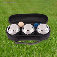 [ruiqingzhu] 3Pcs/Set Bocce Ball Game Set Iron Engraved Reflective Petanque Set Unique Elegant Petan