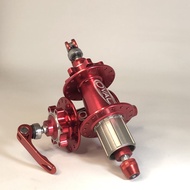 MERAH HUB FREEHUB 32 HOLE RED OVAL TAIWAN BEARING 32H RED ANODIZED CANDY