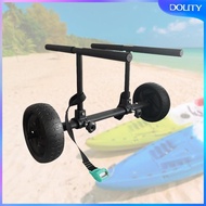 [dolity] Kayak Cart Aluminum Alloy Pipe Solid Tires Kayak Trolley with Adjustable Straps