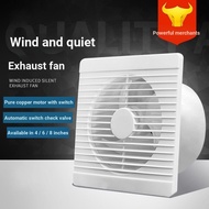 Bk Exhaust Fan 20cm Household Bathroom Glass Window Type Ventilation Fan 8 Bathroom Wall Round Power