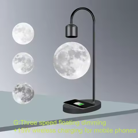 Suspended Moon Lamp 3D Printing Seamless Creative Suspended Moon Desk Lamp Home Decoration LED Night