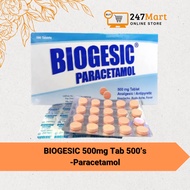 BIOGESIC 500mg Tab 500’s -Paracetamol
