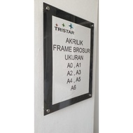 akrilik Frame A2 ( 2mm + 3mm ) background hitam + clear