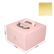 Imported Pink Cake Box Size 6 Inch