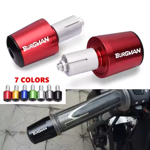 Motorcycle Hand Grips Bar End Plug Moto Handlebar Caps For Suzuki AN200 AN250 AN400 AN650 Burgman AN