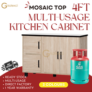 Gkolexci DIY - 4 Kaki Rak Dapur Gas Kabinet Dapur Multi-Usage Cabinet Masak Low Kitchen Cabinet Rendah Almari 4ft 厨房橱