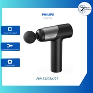 Philips Massage Gun Fascial Gun for Muscle Percussion Deep Tissues Muscle Massager 6 Heads PPM7323BK