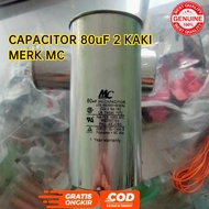 MC AC CAPACITOR REFRIGERATOR FREEZER 80 UF 2 LEGS ROUND CAPACITOR 80 UF 2 PIN