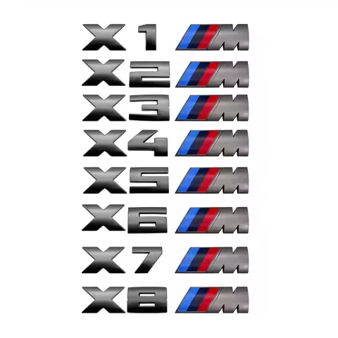 1PCS Car Stickers Car Trunk Sticker grey Car Badge For BMW X1M X2M X3M X4M F25 F26 G01 G02 X5M G05 X