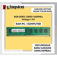 KINGSTON DDR3 2, 4, 8 gb 12800 PC RAM 1600MHz ORIGINAL PC RAM 1.5v PC RAM