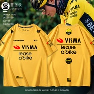 2025 Tour de France Jumbo Jumbo Fleet Visma Visma Visma Cycling Jersey Men Women Summer Pure Cotton 