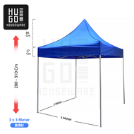 HUGO Tenda Jualan 2x2m Tenda Lipat Bazar Dagang Pameran Outdoor Bahan Besi Tebal Premium