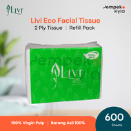 Tissue LIVI Eco Facial Refill 554 Gram / tissue livi 600 sheets