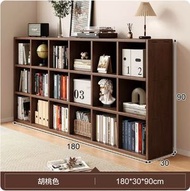 ONE - 日式實木傢俱 電視櫃 床頭櫃 書櫃 組合櫃【180x30x90cm】18格胡桃色