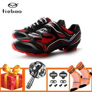 Tiebao Men Mountain Bike Sapatilha Ciclismo Mtb Spd Pedals Shoes Breathable Self-locking Bicycle Riding Ciclismo Triathlon Shoes