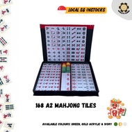 [SG Stock] A2 Singapore/Malaysia Mahjong Full Set 168 Tiles Mahjong Set Mahjong Tiles