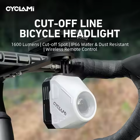 CYCLAMI CYC 1600 Bike Headlight Aluminum Suspension GoPro Hanging Cut.Off Wire RoadBike Light Wirele