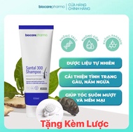 Dầu gội dược liệu BIO CARE PHARMA giảm gàu nấm ngứa da đầu Santal 300 Shampoo 200ml