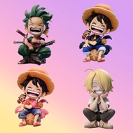 Straw Straw ornaments [8092 People Collection] One Piece q Version Figure Luffy Seated Laughing Luff