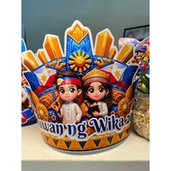 BUWAN NG WIKA HEAD DRESS 3D AND NON 3D EFFECT / BUWAN NG WIKA COSTUME