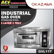 [ OKAZAWA ] Commercial Gas Oven Deck 1 Tray 20-400℃ BakarCake Bakar Ayam Heavy Duty Gas Oven GVL11T