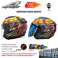 GRACSHAW GEOMAX G555 ASEAN HELMET DOUBLE VISOR (GRACSHAW HELMET GEOMAX G555 ASEAN OPEN FACE)