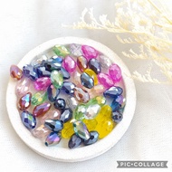 8mm Drop Crystal | Mixed Colors | Per 50 grains |