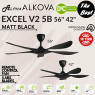 Alpha Fan Excel V2 5B 56 42 Inches DC Motor 12 Speed Remote Control Ceiling Fan | EXCEL V2-5B
