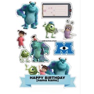 Custom Monster Name Topper INC/ Monster Theme Birthday Cake Topper INC/ Monster Topper INC/ Topper H